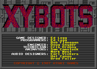Xybots title screen